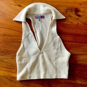 Urban outfitters collar crop top